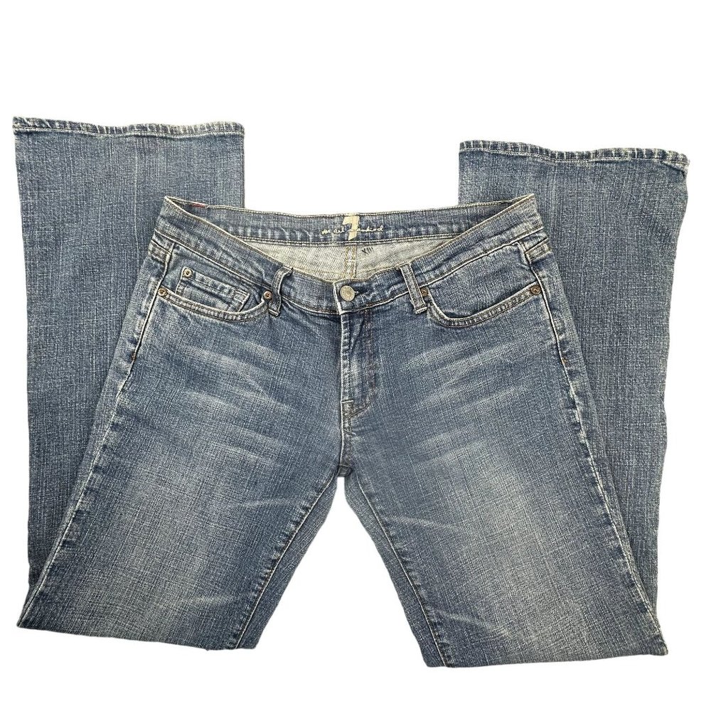 7 For All Mankind Women's Blue Jeans size 31 Boot Cut Made In USA